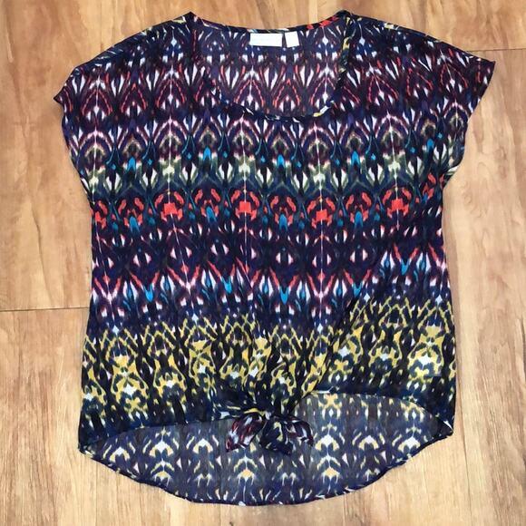 Bisou Bisou Colorful Shirt Size XS - Picture 1 of 4
